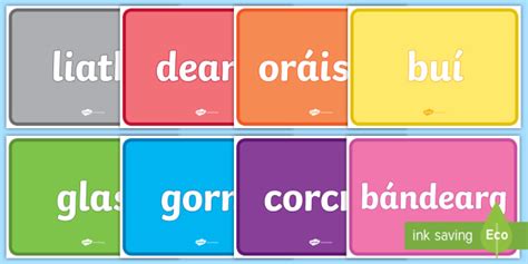 What Are The Colours In Irish Teaching Wiki