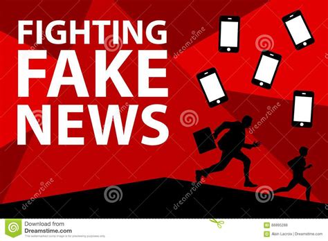 Fighting Fake News Stock Illustration Illustration Of Falsehood 88895288