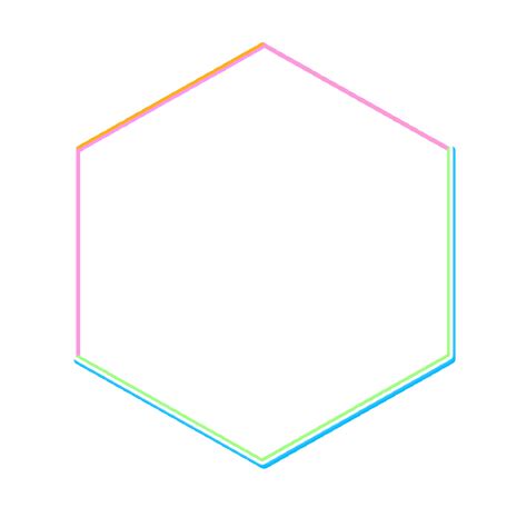 hexagon colorful border abstract lines geometry geomet...
