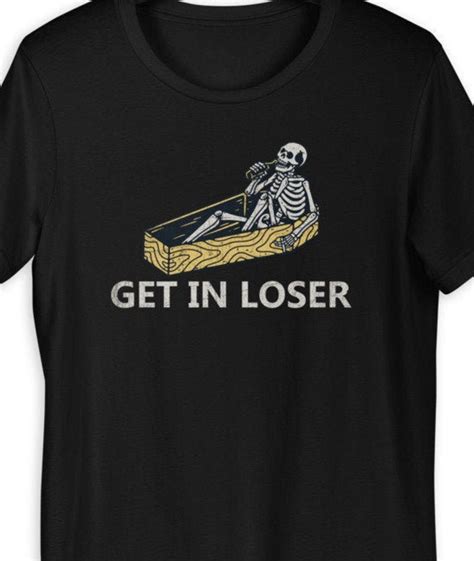 Get In Loser Coffin T Shirt Funny Pastel Goth Coffin T Etsy