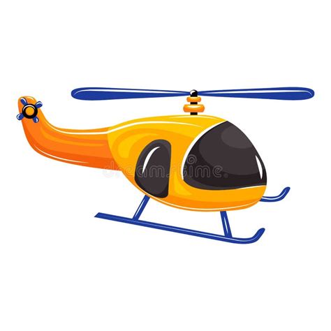 Estilo De Dibujos Animados De Iconos De Helicópteros De Transporte
