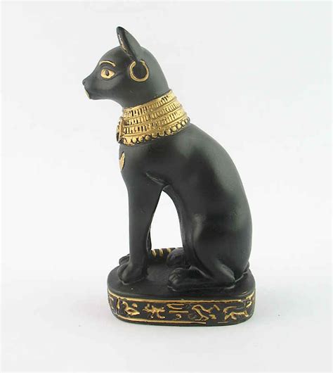 Ägyptische Katzengöttin Bastet Figur In Schwarz Und Gold Woot And Hammy