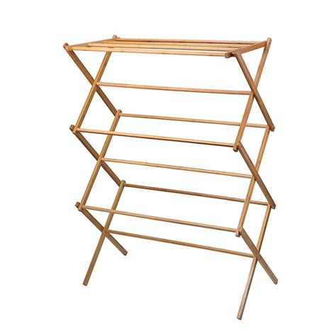 Heavy Duty Clothes Drying Rack Bamboo Wooden Clothes Rack Walmart