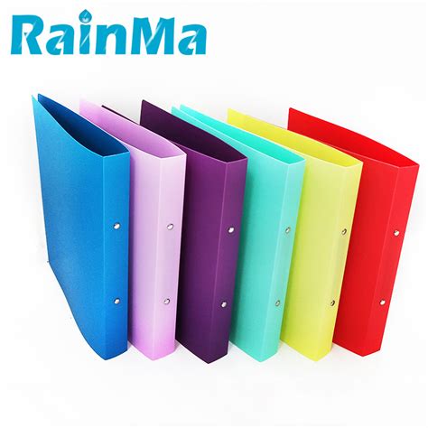 Customized Logo A4 Plastic 2 Hole Ring Binder File Folder With Inner
