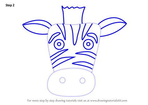 How To Draw A Zebra Face For Kids Animal Faces For Kids Step By Step