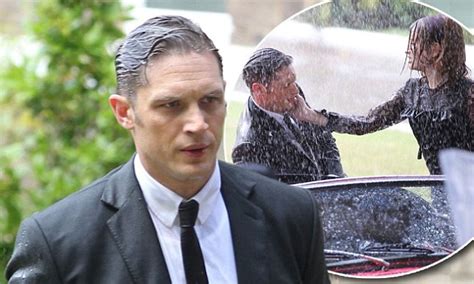 Tom Hardy Gets Close To Emily Browning In Scene For Legend Daily Mail