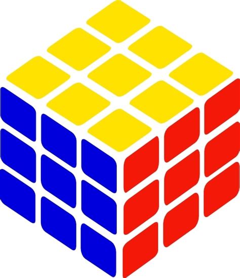 More images for drawing rubik's cube cartoon » Rubik's Cube Simple clip art Free vector in Open office ...