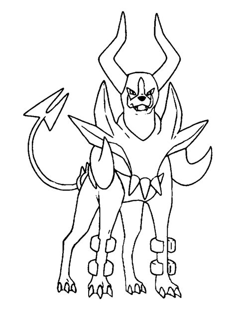 Houndoom Coloring Pages Printable Pdf In 2022