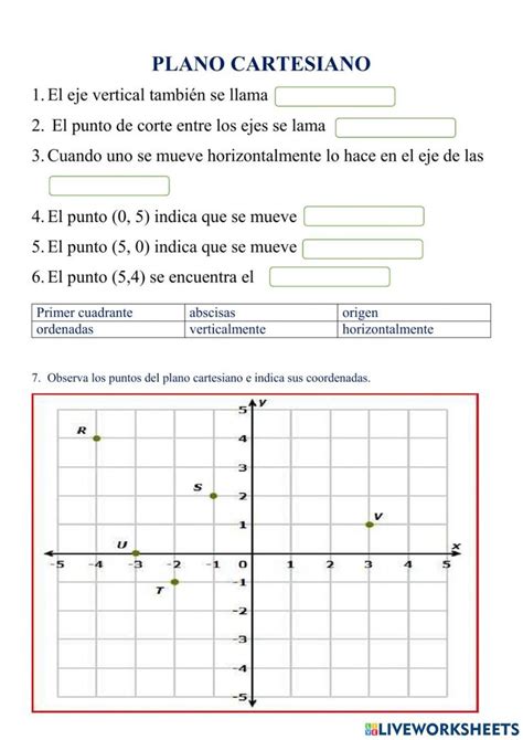 An Image Of The Coordinate Lines In Spanish
