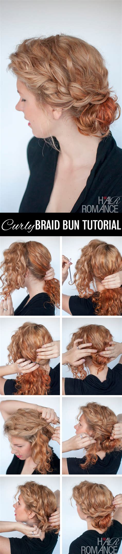 Curly Bun Hairstyle Tutorial Two Ways Hair Romance