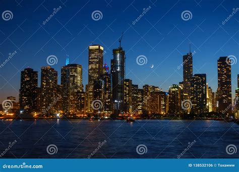 Chicago Downtown Skyscrapers Skyline Panorama Stock Photo Image Of