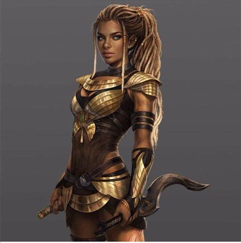 Black Warrior Character Portraits Warrior Woman Character Art