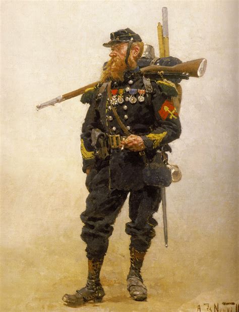 1870 Neuville Caporal De Sapeurs De Chasseurs à Pied Tenue De Campagne