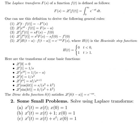 solved the laplace transform f s of a function f t is