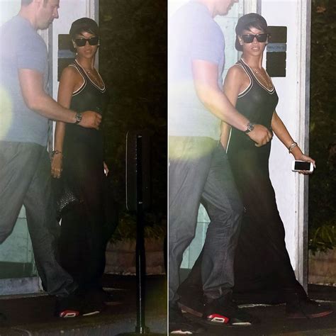 Rihanna Wearing A Rihanna For River Island Maxi Dress Le Specs