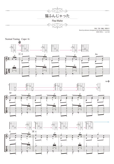 Flea Waltz 고양이 춤 Solo Guitar 타브