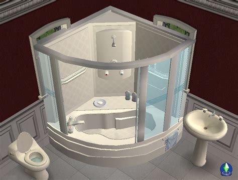 Mod The Sims Corner Bath And Shower Unit Now Fully Working 2011