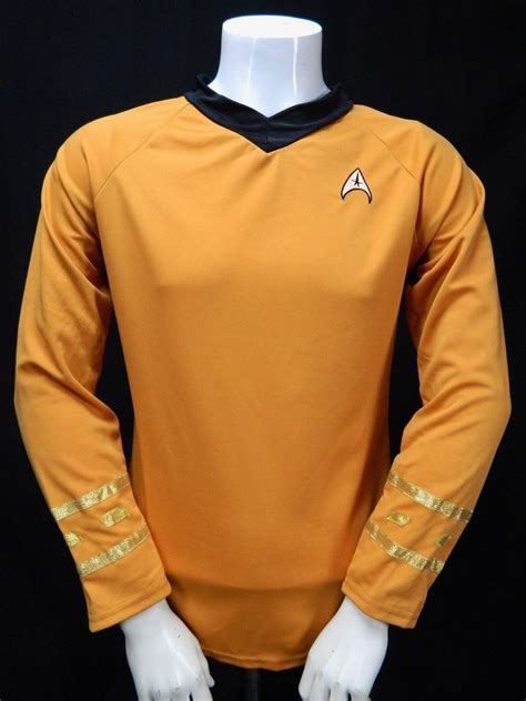 Star Trek Captain Kirk Gold Size Med Large Costume Shirt Cosplay
