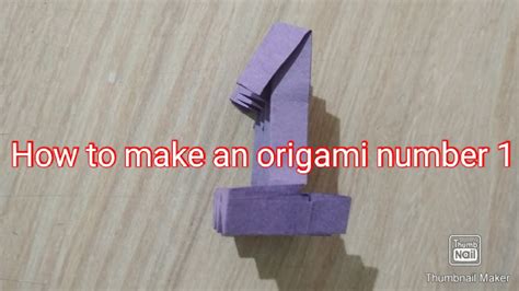 How To Make An Origami Number 1 With Paper Craft Easy Step By Step