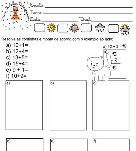 Atividades De Matematica Atividade Para Imprimir