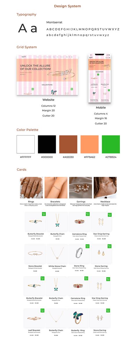 Jewellery Shop Website UI Design | Responsive Website :: Behance
