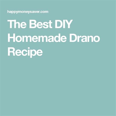 The Best Diy Homemade Drano Recipe Homemade Hot Sauce Diy Homemade Homemade