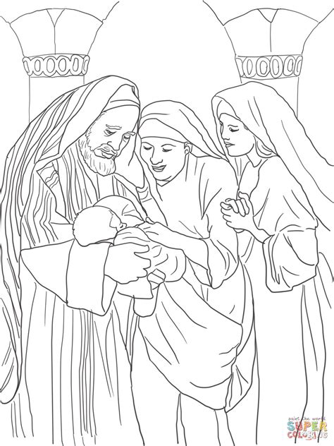 Download Zechariah, Elizabeth And Baby John The Baptist Coloring ...