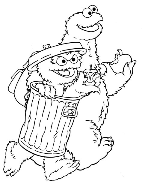 Sesame Street Characters Coloring Pages At Getcolorings Sesame Street