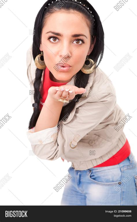 Sexy Girl Blowing Kiss Image And Photo Free Trial Bigstock