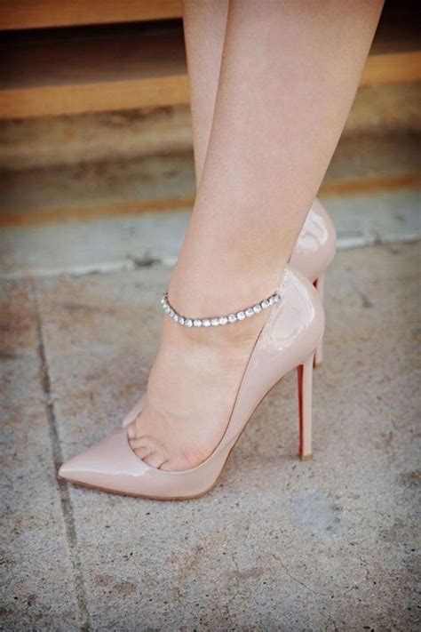 diamond anklet louboutin heel louboutin heels heels shoes