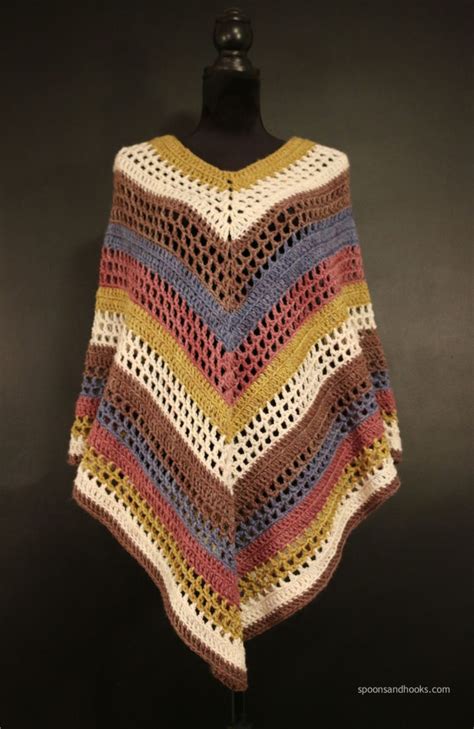Free Crochet Pattern The Easiest Poncho You’ll Ever Make Spoons And Hooks