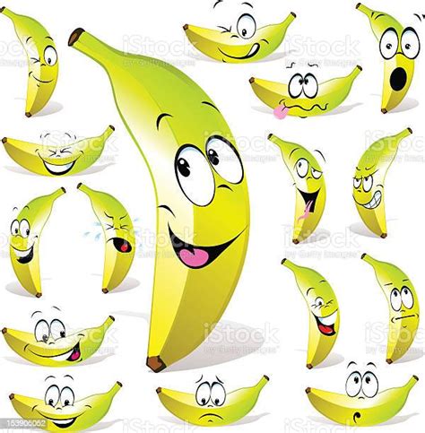 바나나 말풍선이 있는 많은 표현을 기이함에 대한 스톡 벡터 아트 및 기타 이미지 기이함 바나나 건강한 식생활 Istock