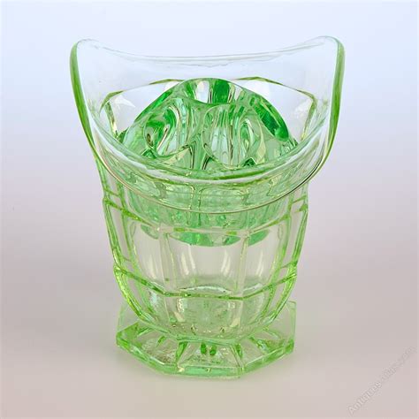 Antiques Atlas Art Deco Green Glass Vase