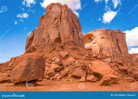 Huge Red Rocks Of Monument Valley Stock Photo Image Of