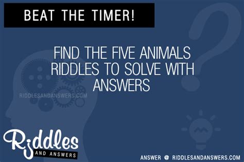 30 Find The Five Animals Riddles With Answers To Solve Puzzles