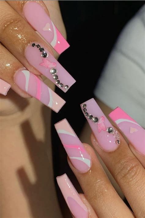 Pink Acrylic Nails 40 Summer Nail Designs To Copy In 2021