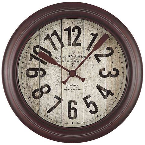 Sterling And Noble 10 Inch Lake House Wall Clock In Rustic Red Bed Bath