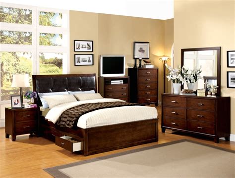 Shop a huge selection of discount bedroom furniture items. Enrico IV Contemporary Brown Cherry Platform Storage ...