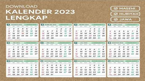 Kalender 2023 Lengkap Link Download Versi Pdf Cuti Bersama Dan Libur