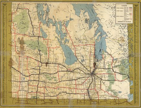 Manitoba Canada North Star Highway Map (1955) | Manitoba ...