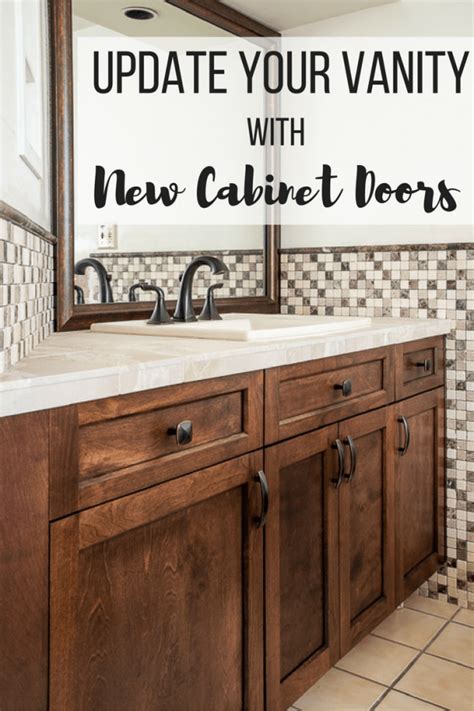 Bathroom vanity cabinets typically follow industry standards. Update Your Bathroom Vanity with New Cabinet Doors - The ...