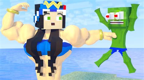 Minecraft Life Of Muscles Fighting Muscular Wonder Woman Minecraft