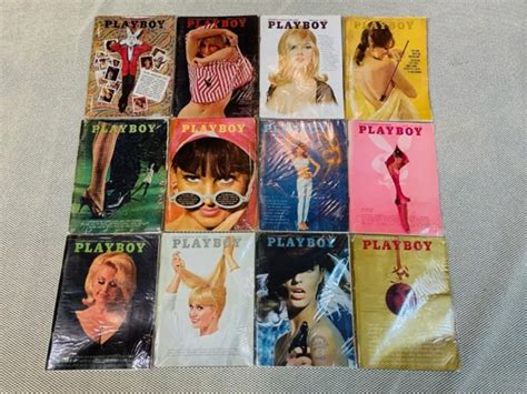 Vintage Playboy Magazine Full Year Complete Set Lot W Centerfolds Picclick Uk