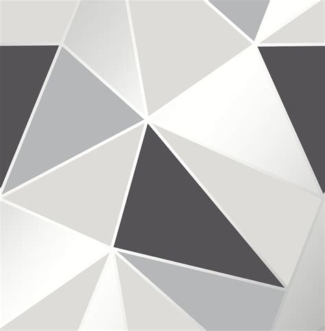 Geometric Wallpaper 3d Apex Triangle Modern Black Metallic