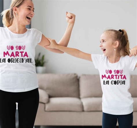 Camiseta Mama E Hija Copia Y Original Con Nombres Tenvinilo