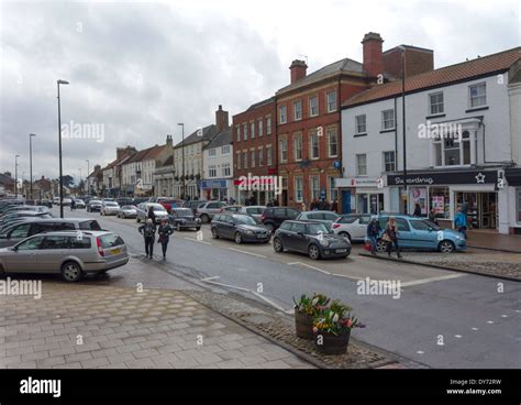 High Street Northallerton North Yorkshire Uk On A Cloudy Spring Day