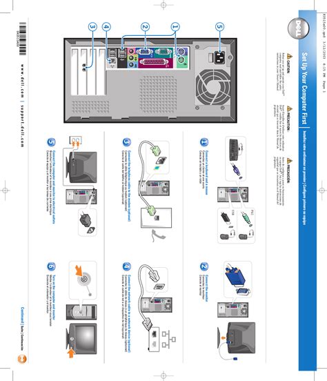 Dell Dimension 2350 Setup Diagram