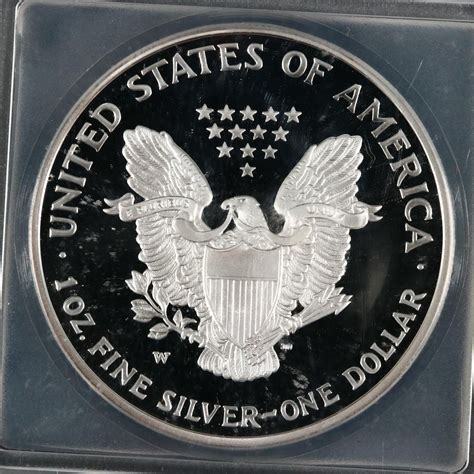 Two Icg Graded American Silver Eagle Bullion Coins Proof And