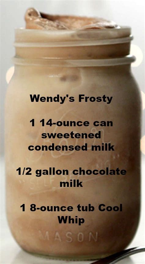 wendy s frosty ~ an easy and delicious 3 ingredient homemade take on wendy s frosty yummy food