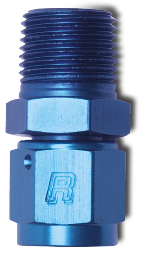 Edelbrockrussell 614206 Blue Anodized Aluminum Straight Female 6an To